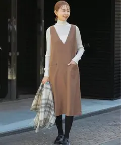 アーバンリサーチロッソ ジャンパーワンピース S(36) ベージュ