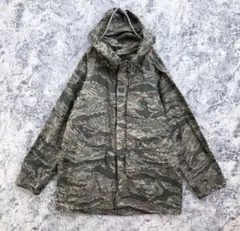 アメリカ米軍ミリタリーデジタルタイガーカモフラージュレインパーカー
