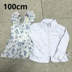 花柄ワンピース水着＆ラッシュガードセット