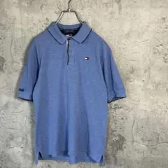 TOMMY HILFIGER ポロシャツ　半袖　ブルー　メンズL