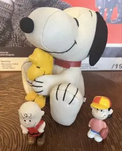 スヌーピー レザー ぬいぐるみ フィギュア セット