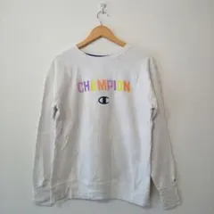 ☆Champion ホワイト クルーネックスウェット
