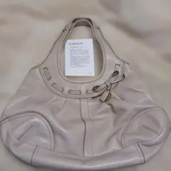 美品 COACH ヴィンテージレザー ハンドバッグ ベージュ