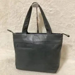 極美品 マーガレットハウエル オールレザー トートバッグ ダークグリーンのサムネイル