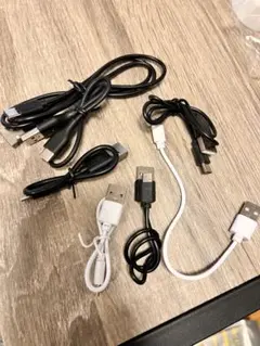 USBケーブル 7本セット 黒 白