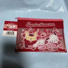 【新商品】sanrio サンリオ フラットポーチ ビニールポーチ 新品未使用