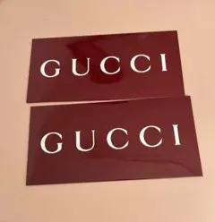 GUCCI ロゴ入り封筒セット バーガンディ・ホワイト