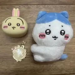ハチワレクリップとウサギのコインケースとシーサーチャームの3点セット