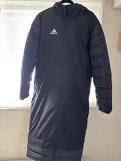 adidas ベンチコート ロング丈 ブラック