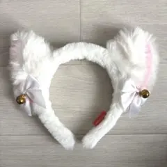 ロッテワールド　カチューシャ　猫耳　白　猫カチューシャ　韓国