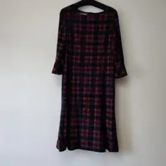 LAURA ASHLEY チェック柄ワンピース UK12　L