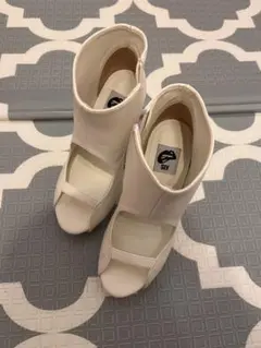 【未使用】SLY ホワイト オープントゥ ハイヒールブーツ