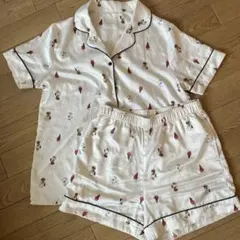 GU スヌーピーサテンパジャマ上下セット