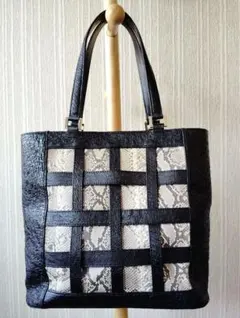 COACH パッチワーク レザー トートバッグ ブラック 保存袋付き - メルカリ