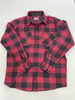 Wrangler バッファローチェック ネルシャツ M 赤黒 古着