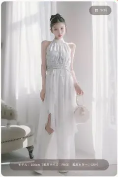 新品・未開封♡Darich♡アメスリギャザーシフォンロングワンピース(Free)