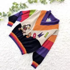日本製❗️美品❗️Domnici ウール100％ 総柄ニット 50