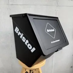 Bristol 黒の角型ごみ箱 フタ付き