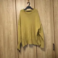 マスタード色 ゆったりニット セーター フリーサイズ GRL