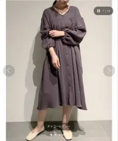 ジェラートピケ　ガーゼマタニティワンピースのサムネイル