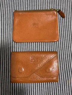 IL BISONTE ダブルフラップカードケース＋コインケース　セット