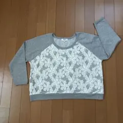 NATURAL BEAUTY BASIC レース切替スウェットのサムネイル