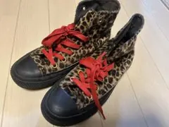 【値引き可能】コンバースオールスターHIヒョウ柄23センチ