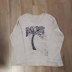 SIMPLE LIFE 長袖Tシャツ 木のモチーフ