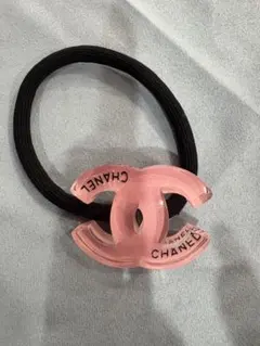 CHANEL ココマーク ヘアゴム 핑크