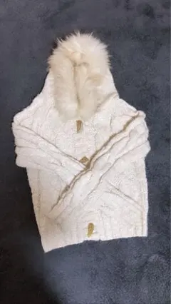 組曲　ファーフード付きカーディガン