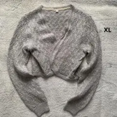 Y2K オールドユニクロ アルパカ　ショートカーディガン 長袖　XLサイズ
