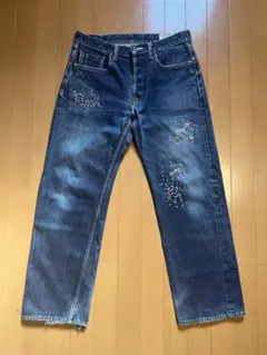 KAPITAL 岡山御津工場 デニムパンツ スタッズ　ラインストーンパンツのサムネイル