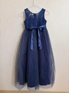 ネイビー ドレス 130cm フォーマル ロング