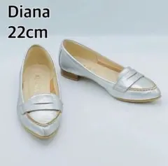 Diana ダイアナ　パンプス　ローファー　シルバーのサムネイル