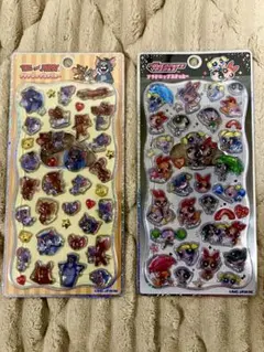 【正規品】パワーパフガールズ プチドロップステッカー　ブラック　2点セット