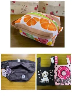 激安♡5点目100円♡新品♡ハンドメイド♡フルーツサンド柄♡ぷっくり 