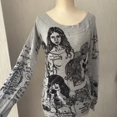 desigual インポートデザイン　ストレッチ薄手ニット♡オシャレ♡のサムネイル