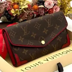 ルイヴィトン ポルトフォイユ サラ レティーロ コクリコ レッド 赤 長財布