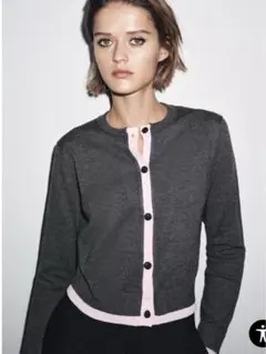 （即配）ZARA♡コンビニットカーディガン
