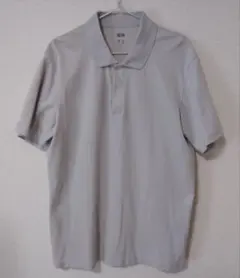 UNIQLO エアリズムコットンカノコポロシャツ XL ライトグレー