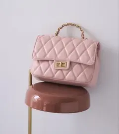 キルティングバッグ　ピンク
