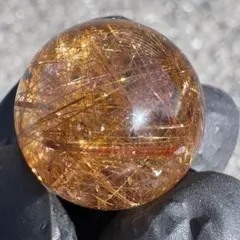 至高】極太タイチンルチル 11mm 粒売り 密集黄金針 水晶透明度抜群