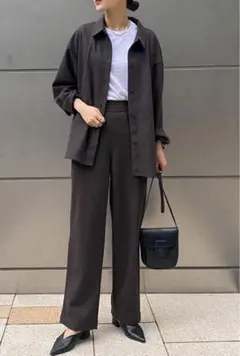 【UNIQLO】ブラッシュドジャージーストレートパンツ　サイズS