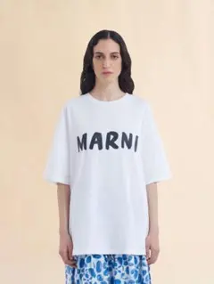 MARNIホワイトクルーネックTシャツ(ボクシーフィット)サイズ36 - メルカリ
