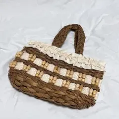 浴衣 かごバッグ 和服小物 編みバッグ 和服 着物 和バッグ 巾着口 夏祭 観光