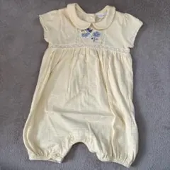 next baby ベビー ロンパース ストライプ 花柄刺繍