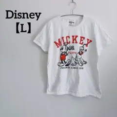 Disney ディズニー 【L】ミッキー＆プルート Tシャツ 可愛い