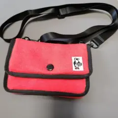 CHUMS チャムス レッド キャンバス サコッシュ