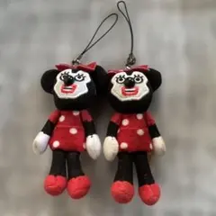 ミニーマウス ストラップ 2個セット