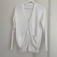 CINEMA CLUB ホワイト カーディガン Mサイズ